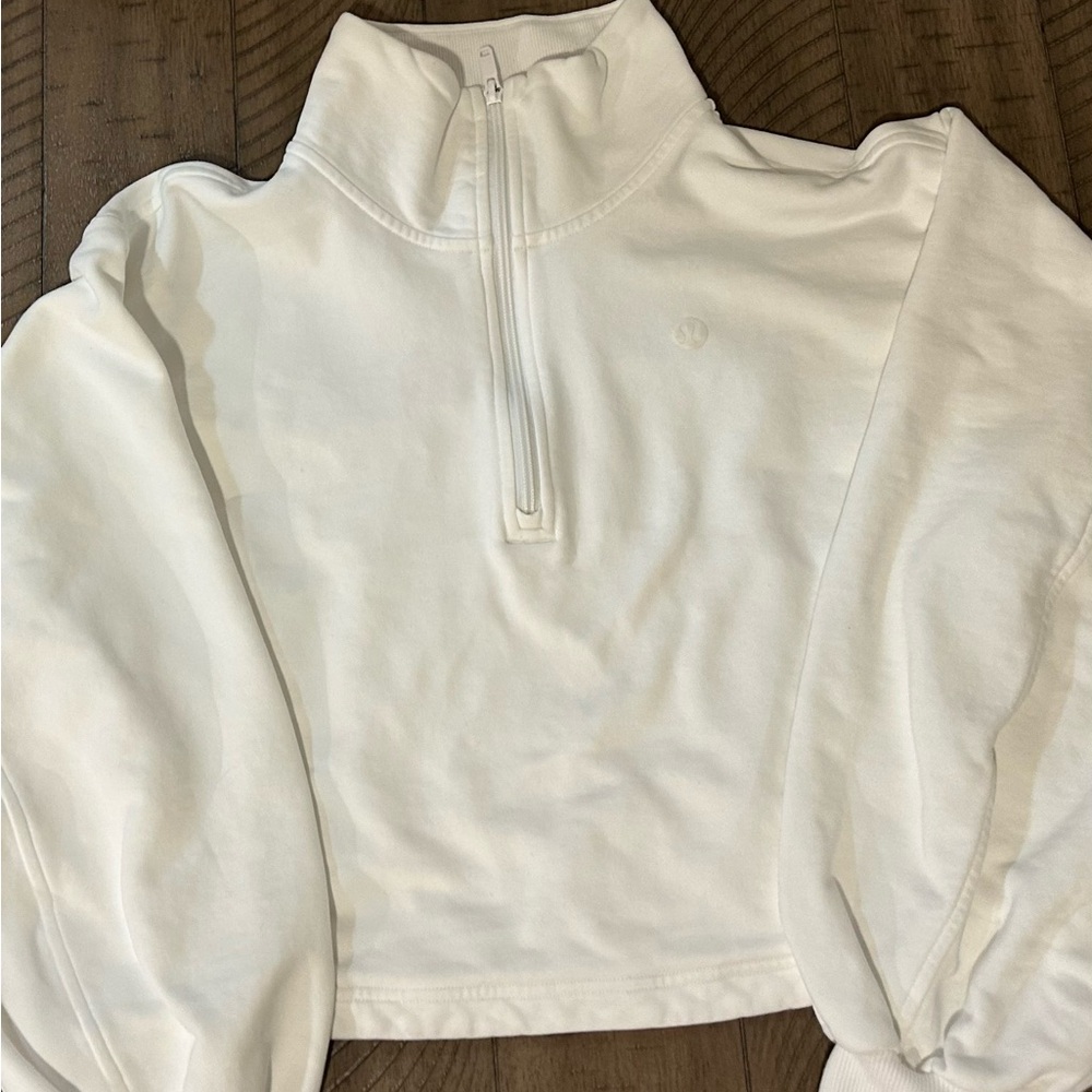 lululemon athletica White Half-Zip Sweatshirt
